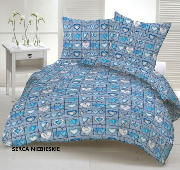 Pościel KORA SERCA NIEBIESKIE - MAZGO Design zdjęcie 1