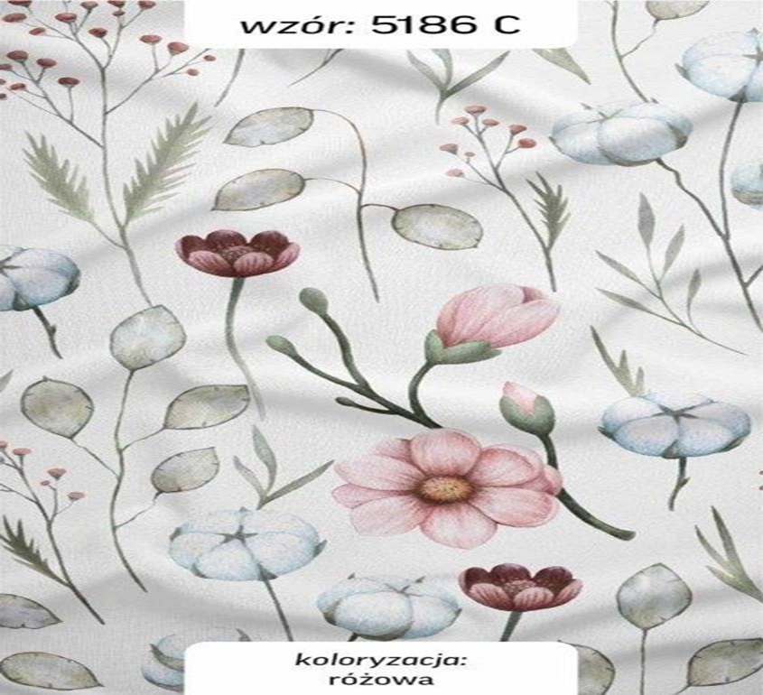 Pościel bawełniana KWIATY 5186 - MAZGO Design zdjęcie 2