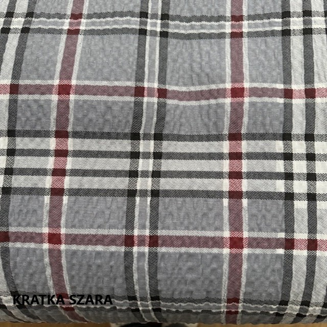 Pościel KORA KRATA SZARA - MAZGO Design zdjęcie 2