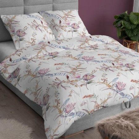 Pościel bawełniana 160/200 EGZOTYCZNE KWIATY 4295 B