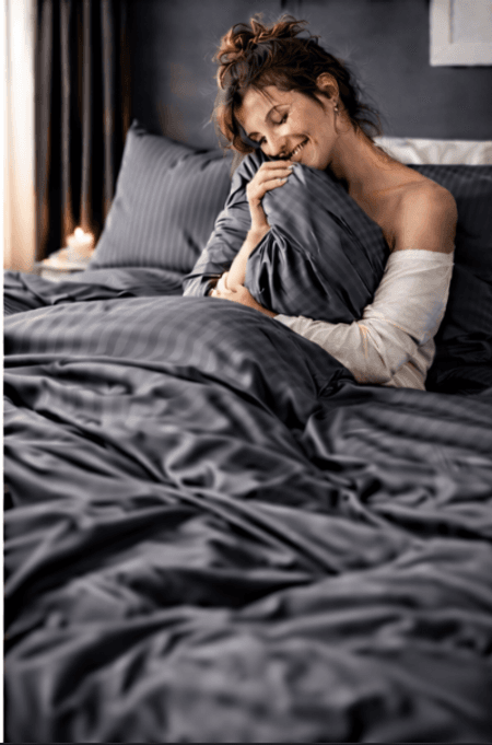 Pościel ADAMASZEK 220/200 + 2x50/60 Ciemny szary